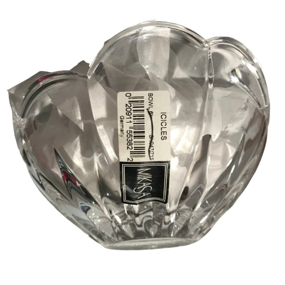MIKASA Belle Wedding Icicles Bon Bella Stunning CRYSTAL Candy Decoration Bowl